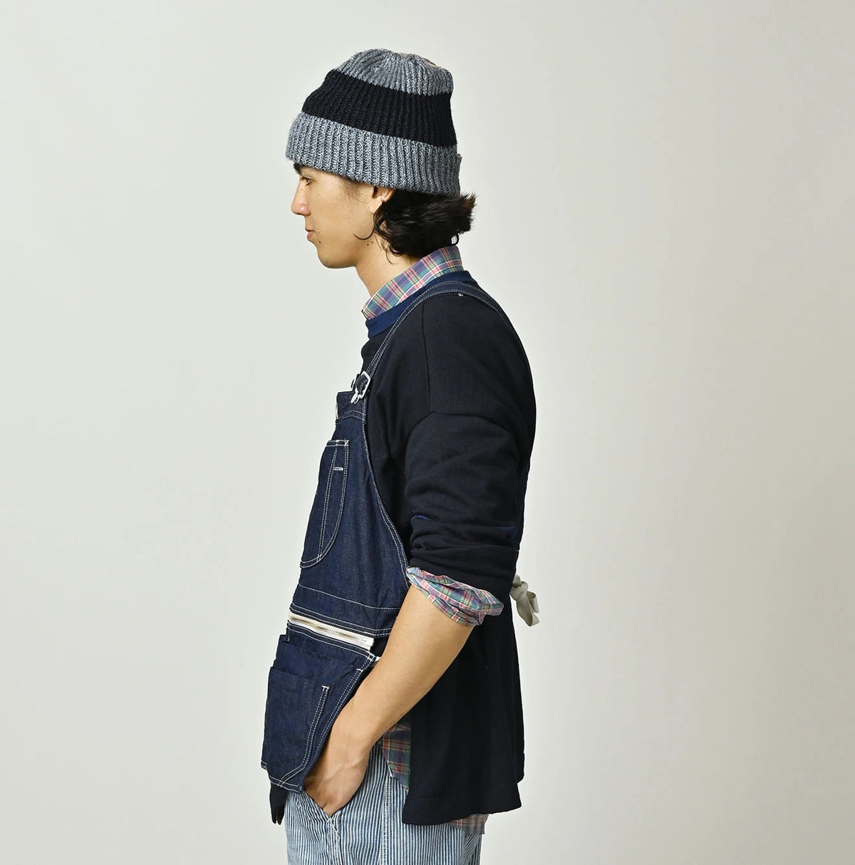 45R Komugi Denim Over Tablier Nou