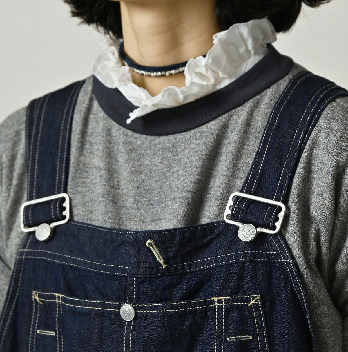 45R Komugi Denim Over Tablier Nou