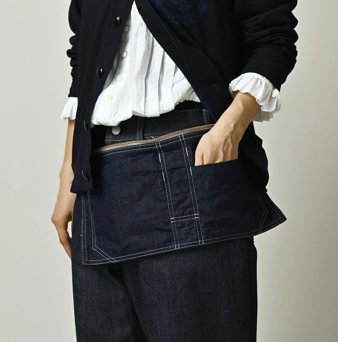 45R Komugi Denim Over Tablier Nou - Image 22