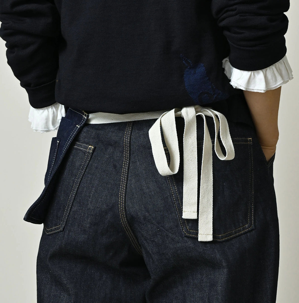 45R Komugi Denim Over Tablier Nou