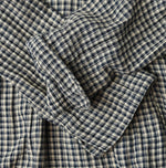 45R Indigo Doublecloth V-Gathered Blouse