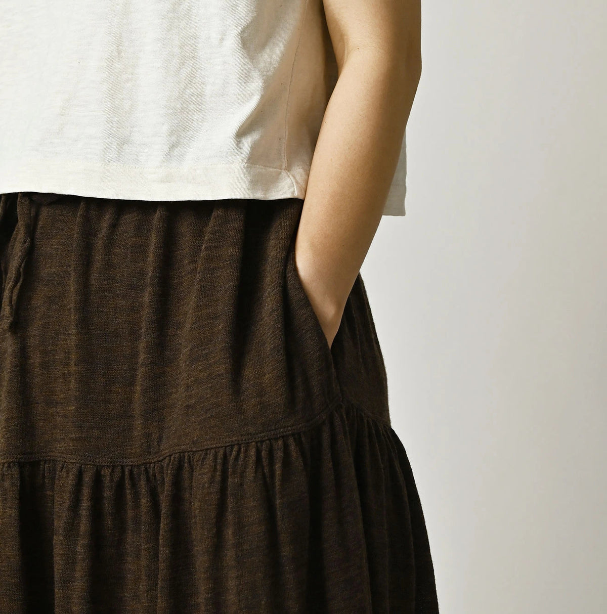 45R Camellia Gathered Skirt