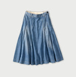 45R Komugi Denim Soufflé Skirt Distressed