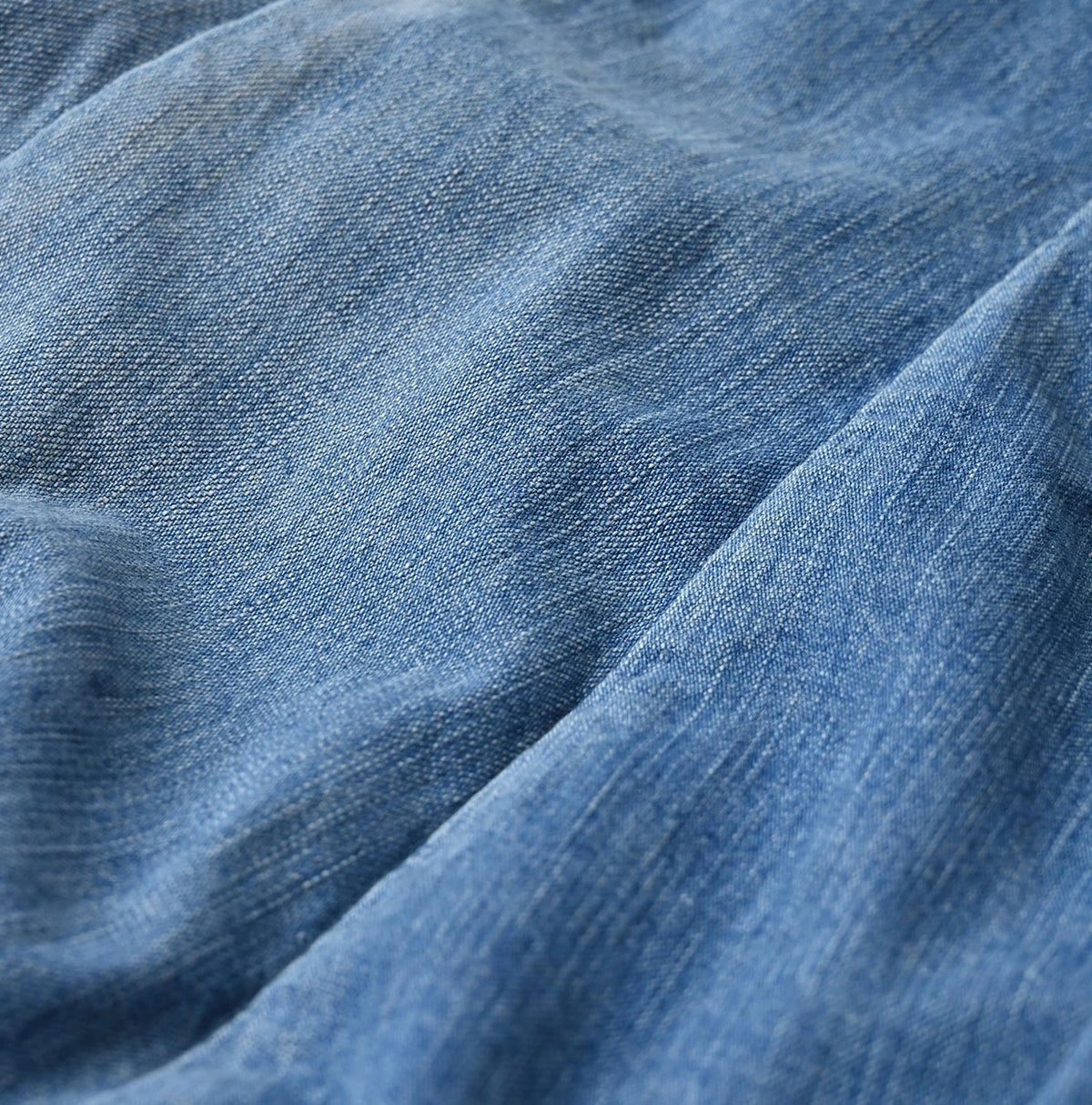 45R Komugi Denim Soufflé Skirt Distressed
