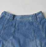 45R Komugi Denim Soufflé Skirt Distressed