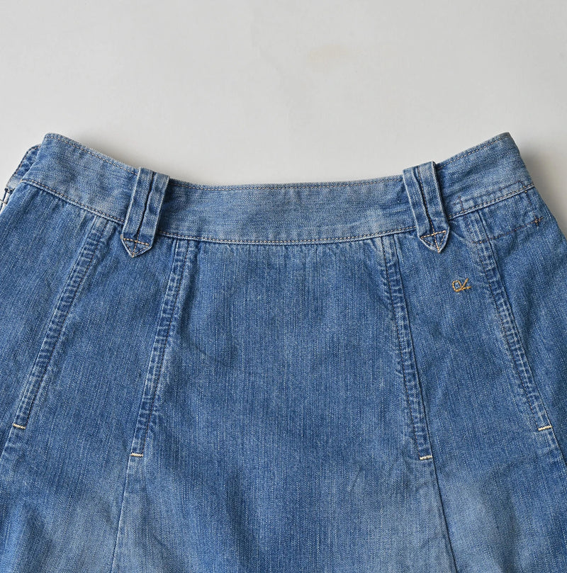 45R Komugi Denim Soufflé Skirt Distressed - Image 16