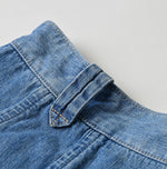 45R Komugi Denim Soufflé Skirt Distressed