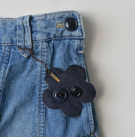 45R Komugi Denim Soufflé Skirt Distressed