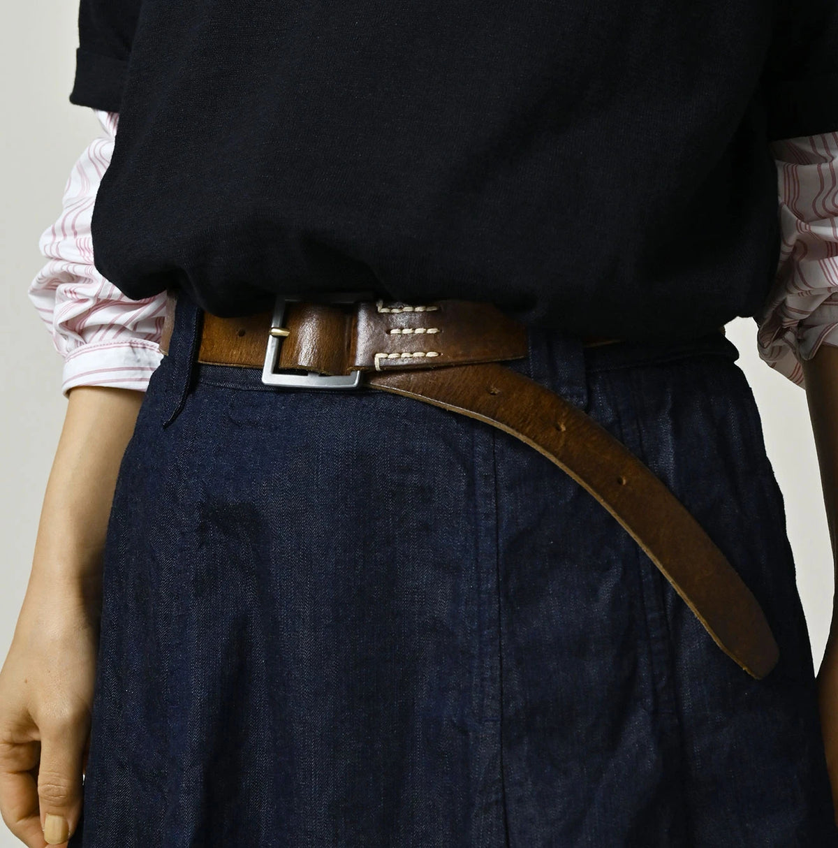 45R Komugi Denim Soufflé Skirt Nou