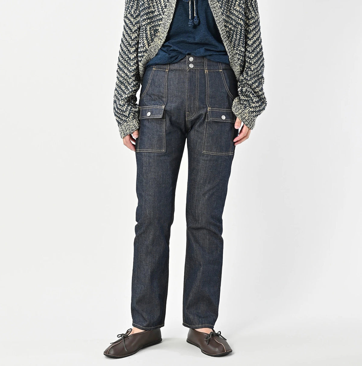 45R Rye Mugi Denim 908 Bush Pants Nou - Image 4