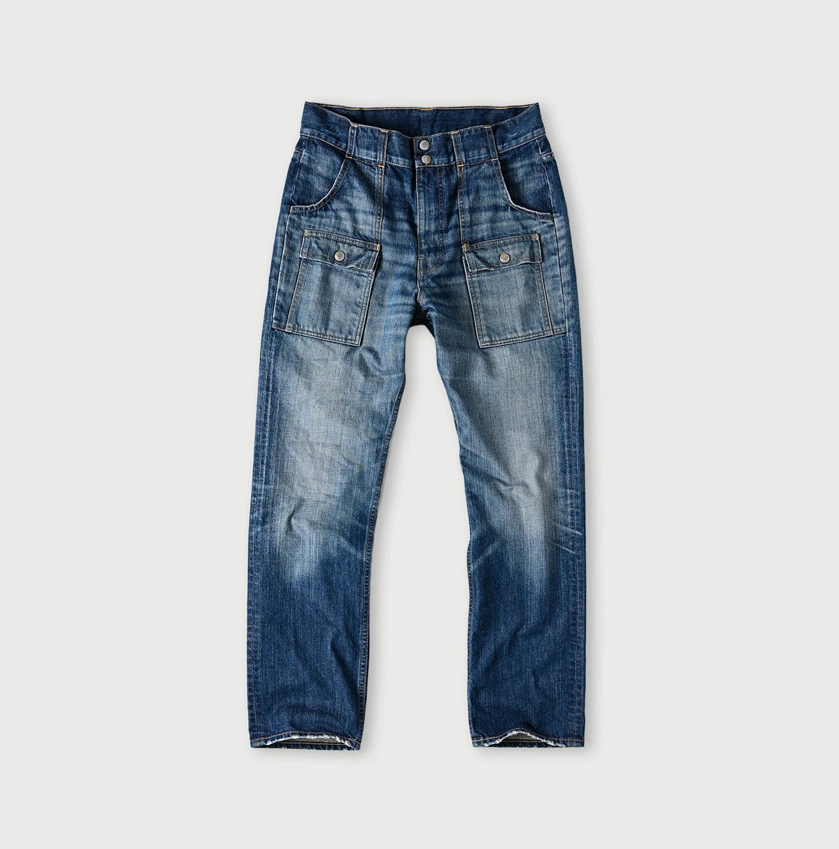 45R Rye Mugi Denim 908 Bush Pants Distressed - Image 1