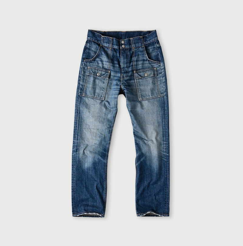 45R Rye Mugi Denim 908 Bush Pants Distressed - Image 1