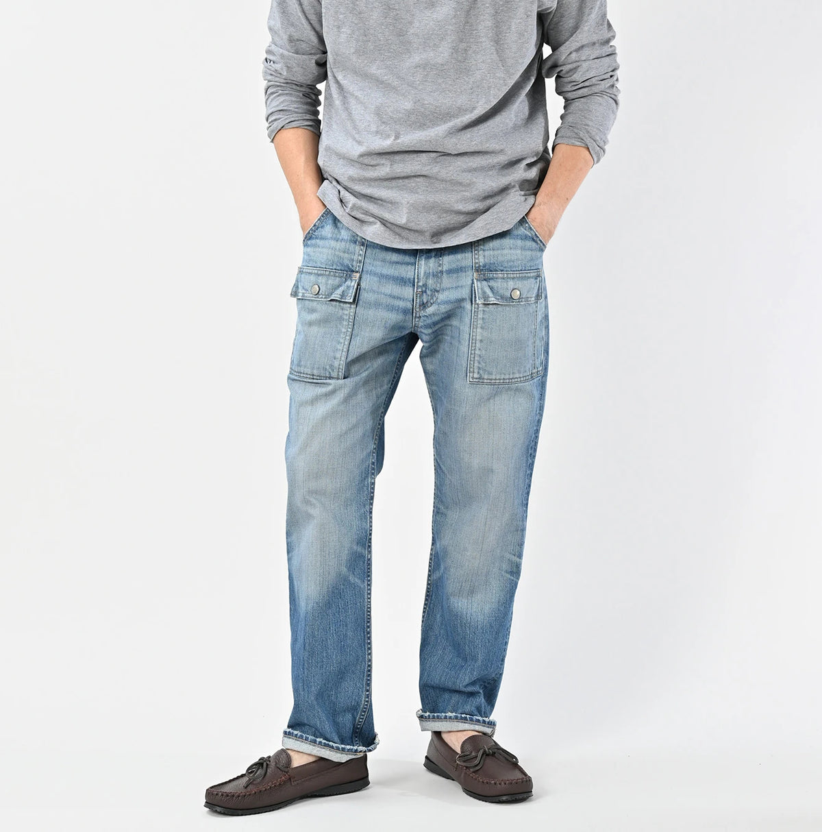 45R Rye Mugi Denim 908 Bush Pants Distressed - Image 8