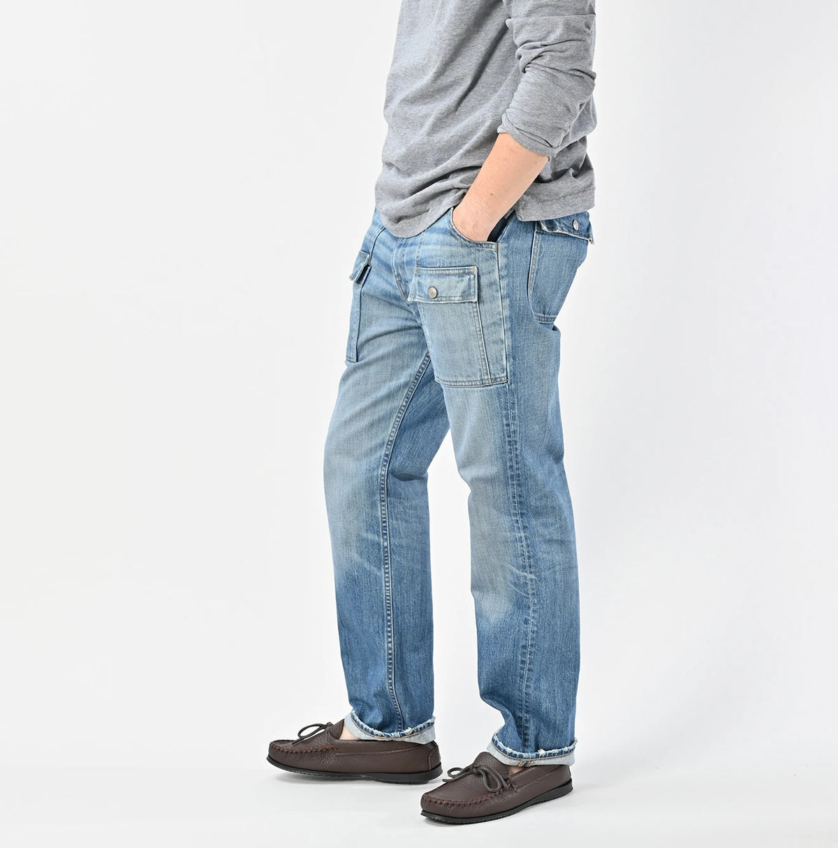 45R Rye Mugi Denim 908 Bush Pants Distressed