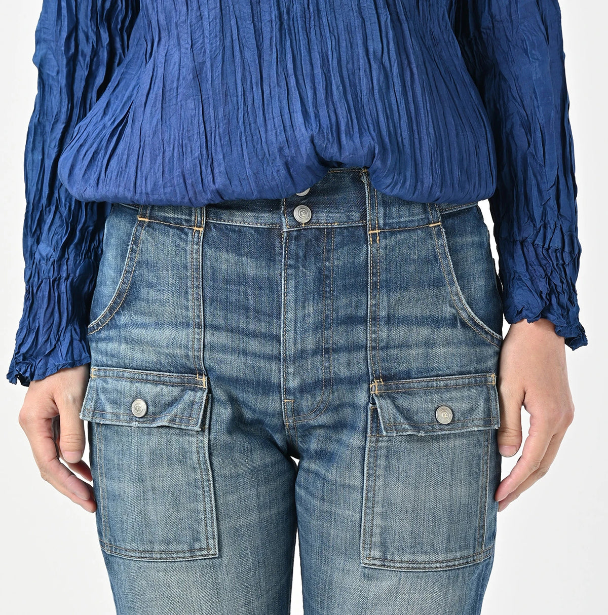 45R Rye Mugi Denim 908 Bush Pants Distressed