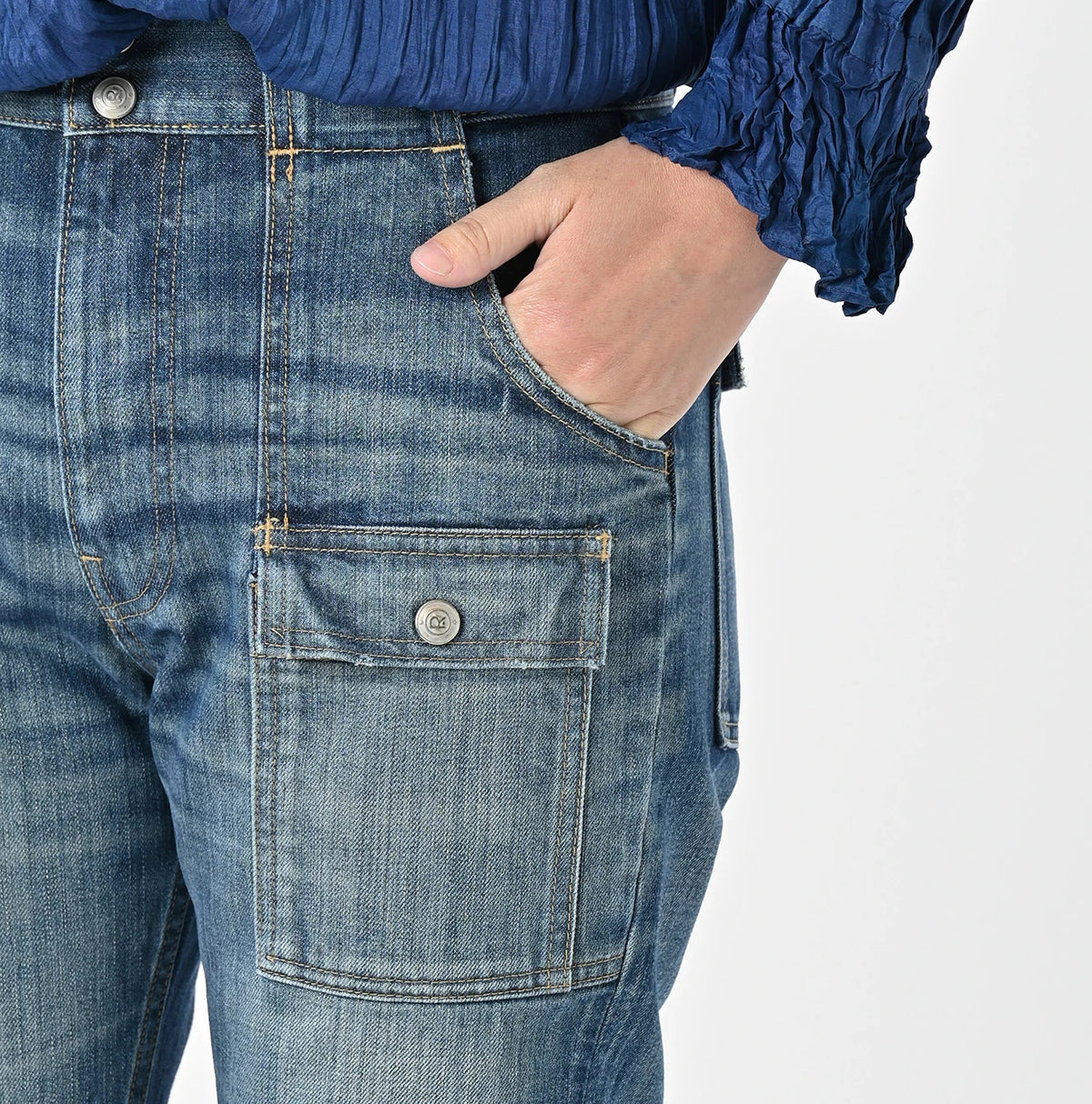 45R Rye Mugi Denim 908 Bush Pants Distressed - Image 12