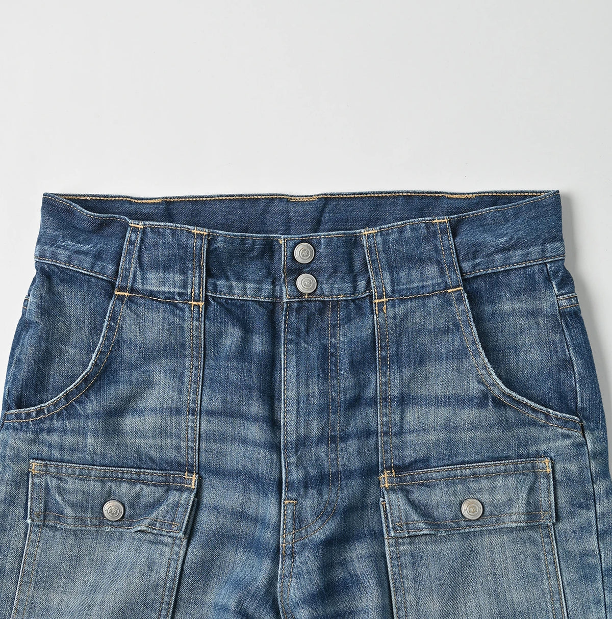 45R Rye Mugi Denim 908 Bush Pants Distressed