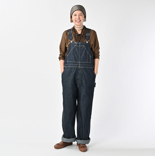 45R Indigo Mugihiko Denim Overall Nou