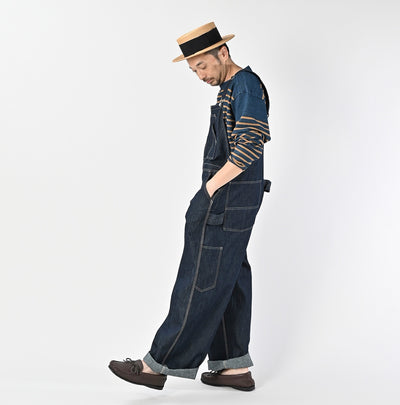 45R Indigo Mugihiko Denim Overall Nou