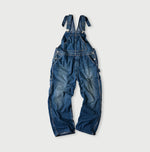 45R Indigo Mugihiko Denim Overall Distressed