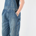 45R Indigo Mugihiko Denim Overall Distressed