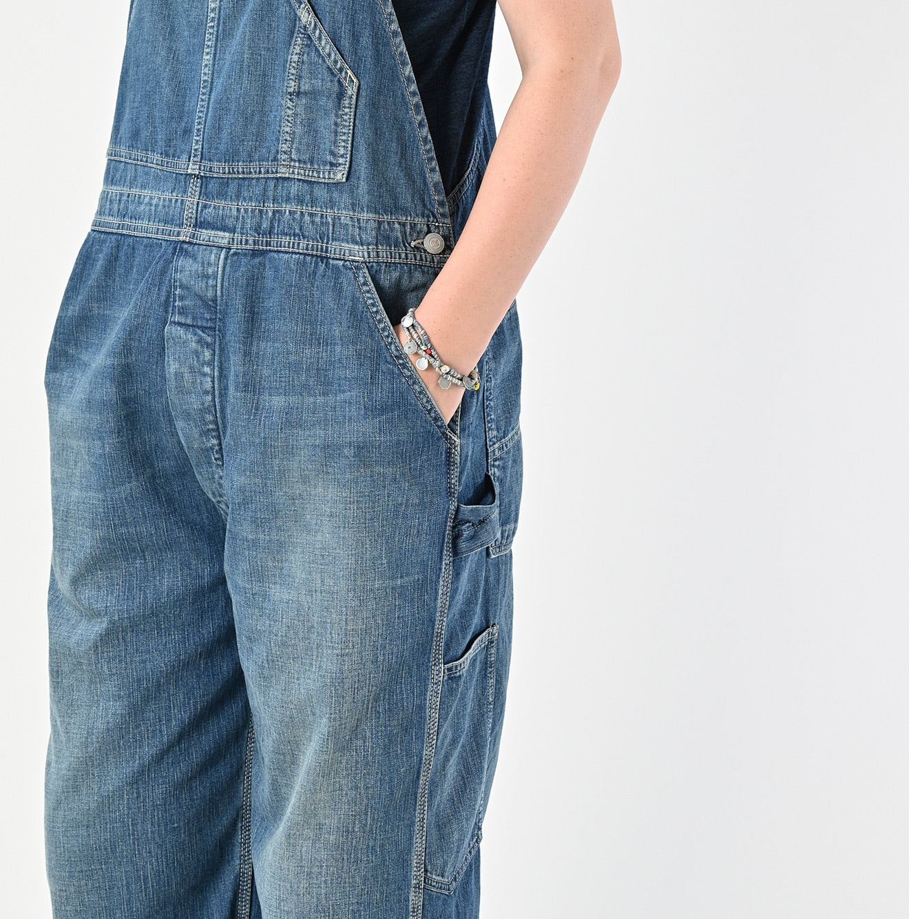 45R Indigo Mugihiko Denim Overall Distressed - Image 9