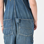 45R Indigo Mugihiko Denim Overall Distressed