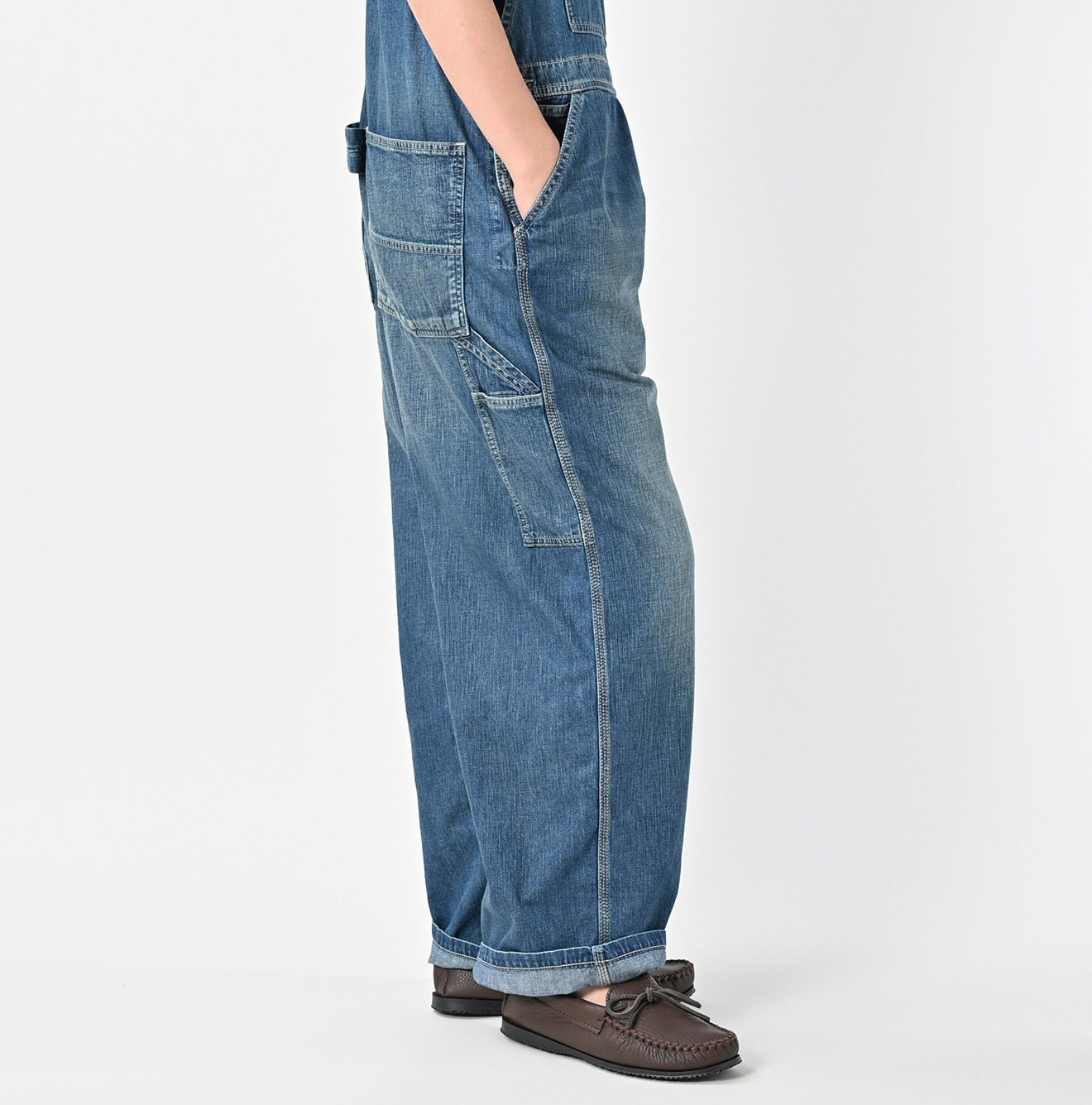 45R Indigo Mugihiko Denim Overall Distressed - Image 13