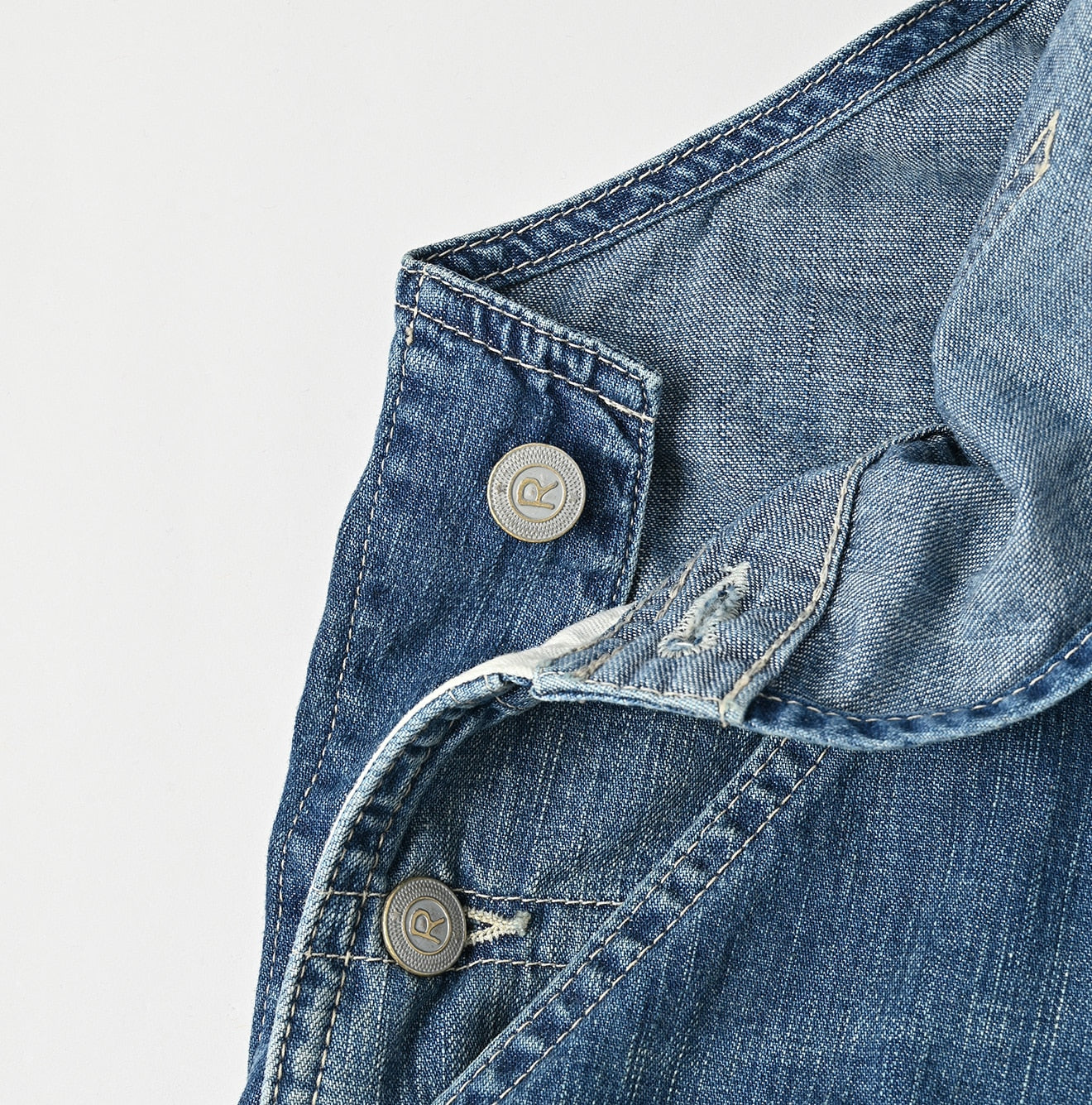 45R Indigo Mugihiko Denim Overall Distressed - Image 16