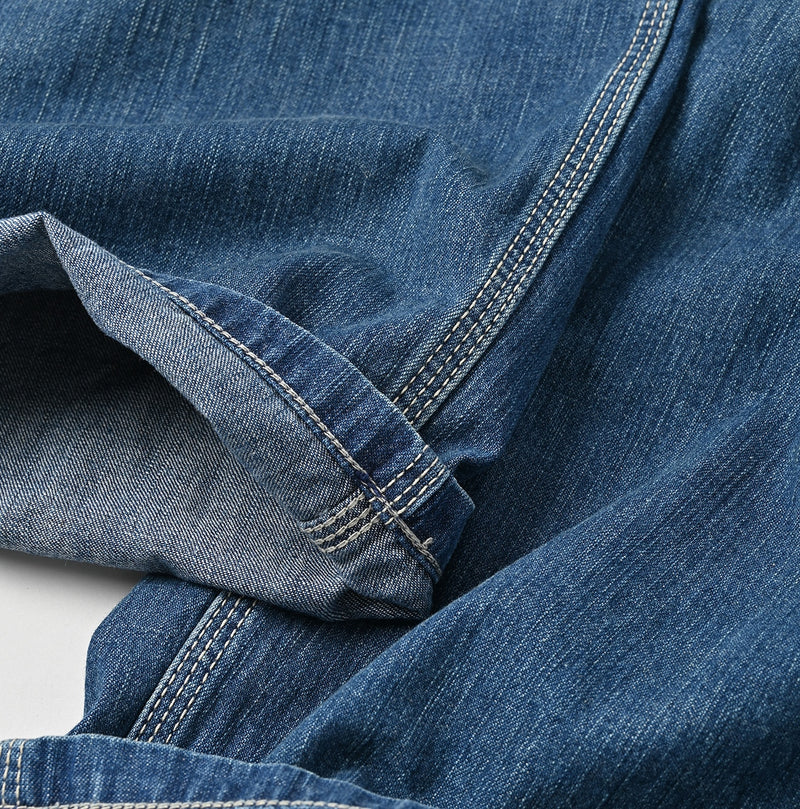 45R Indigo Mugihiko Denim Overall Distressed