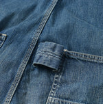 45R Indigo Mugihiko Denim Overall Distressed