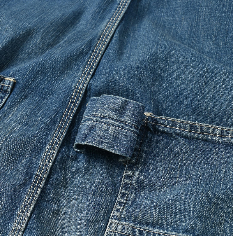 45R Indigo Mugihiko Denim Overall Distressed - Image 19