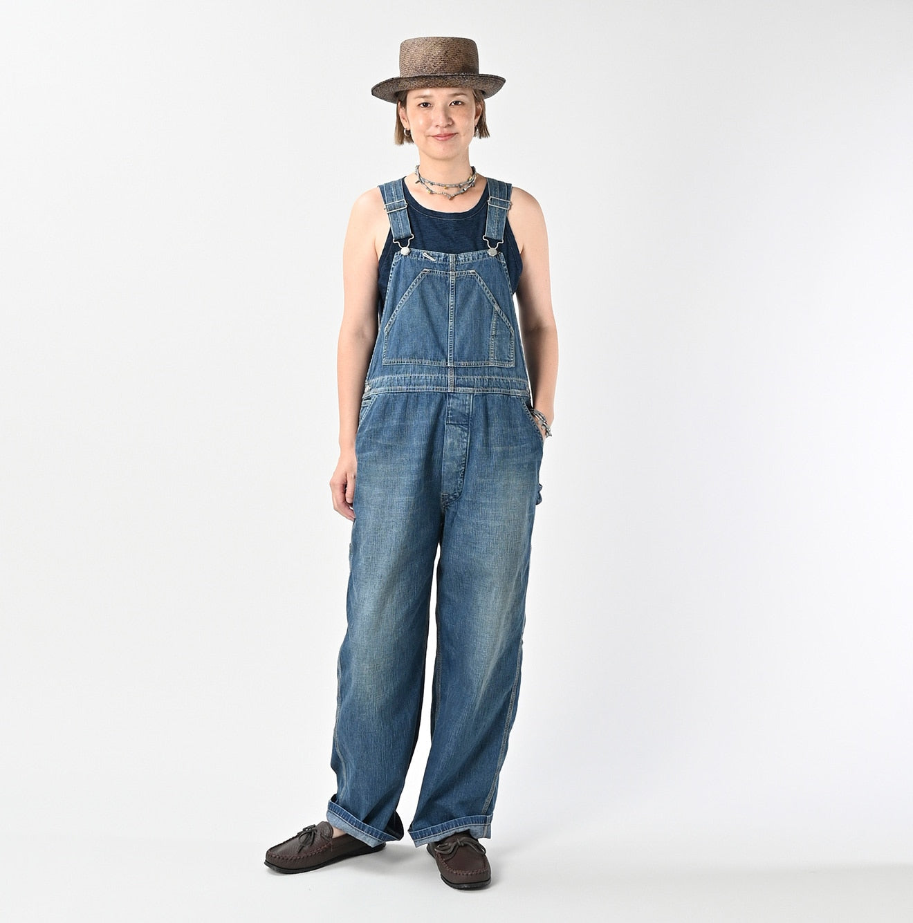 45R Indigo Mugihiko Denim Overall Distressed - Image 5