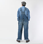 45R Indigo Mugihiko Denim Overall Distressed