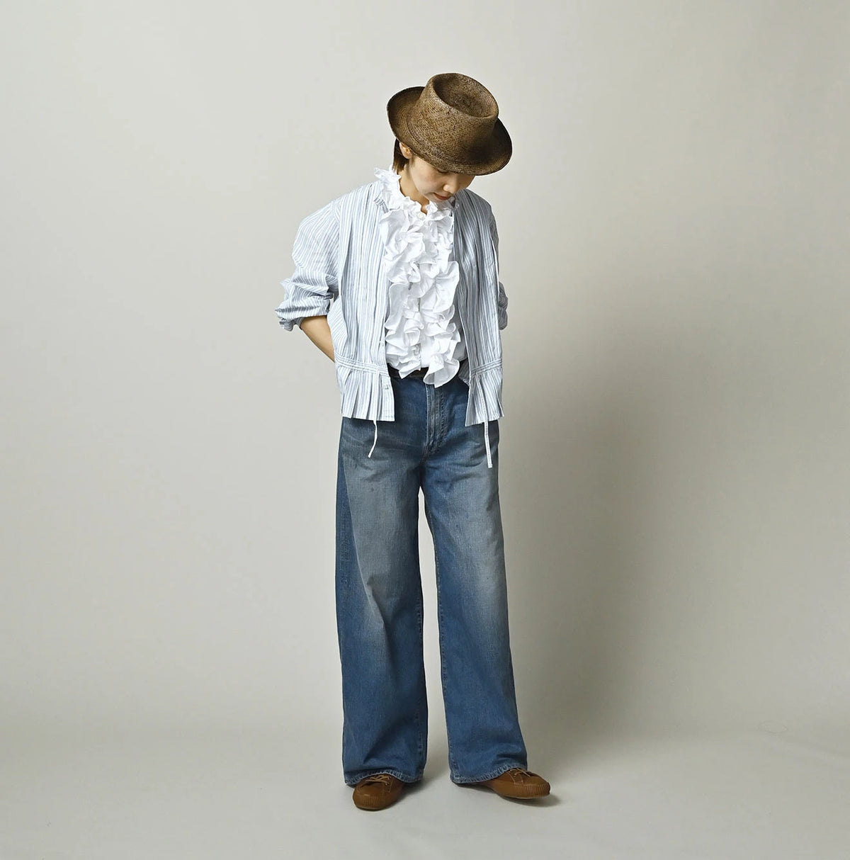 45R Komugi Denim Bachihime Distressed
