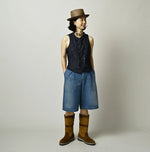 45R Mugi Denim Lucy Bermuda Pants Distressed