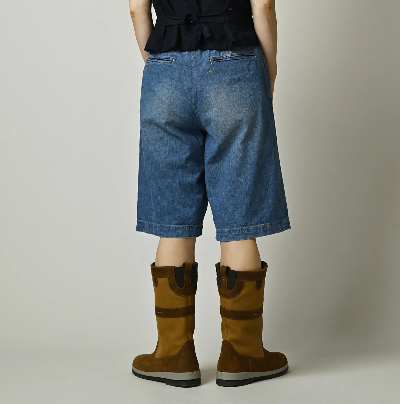 45R Mugi Denim Lucy Bermuda Pants Distressed - Image 5