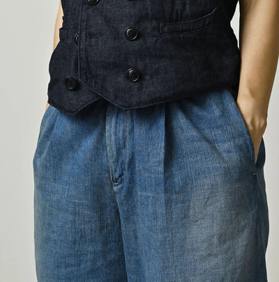 45R Mugi Denim Lucy Bermuda Pants Distressed