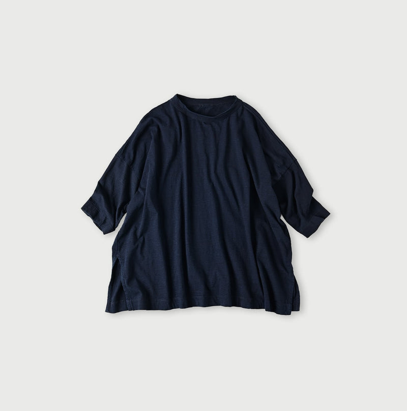 45R Indigo Big Slit T-shirt