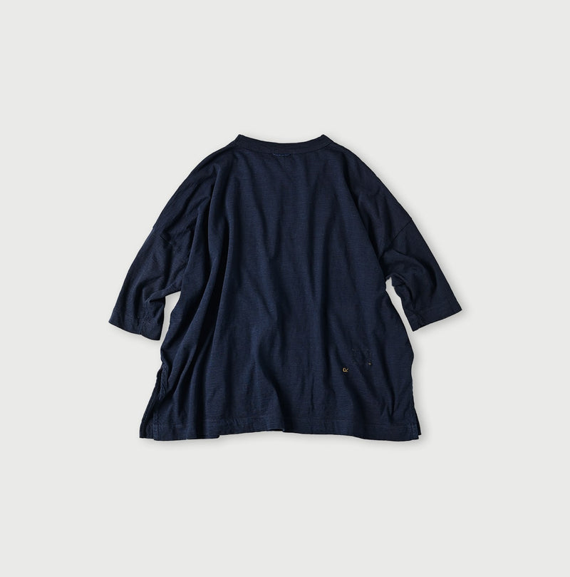 45R Indigo Big Slit T-shirt