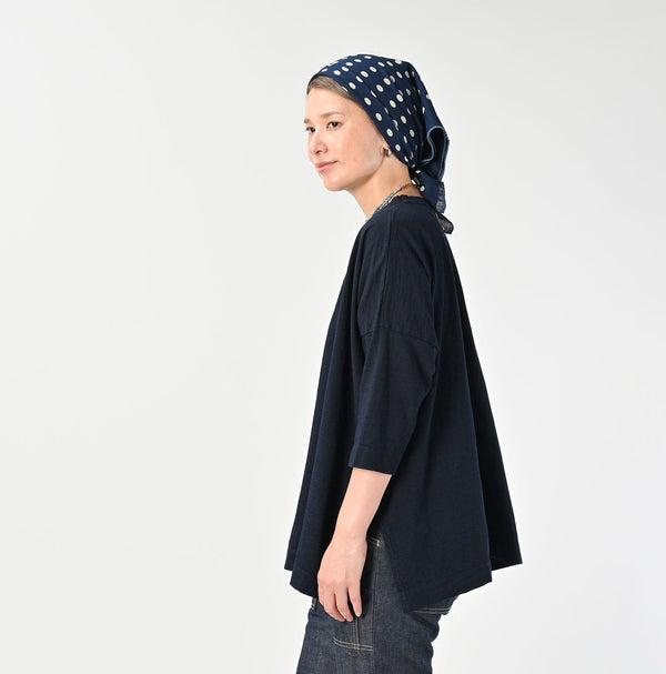 45R Indigo Big Slit T-shirt