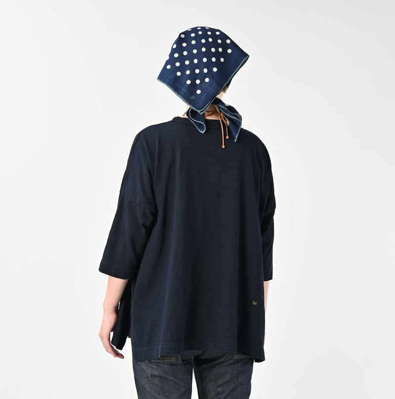 45R Indigo Big Slit T-shirt