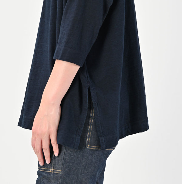 45R Indigo Big Slit T-shirt