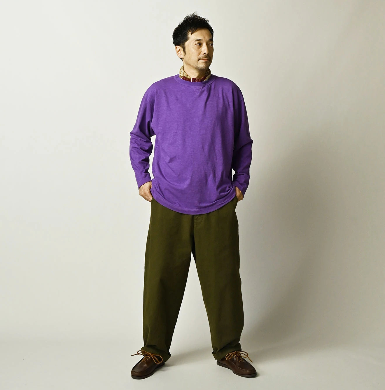 45R Umihiko 908 Long Sleeve T-shirt (Plant-Based Dye) - Image 7