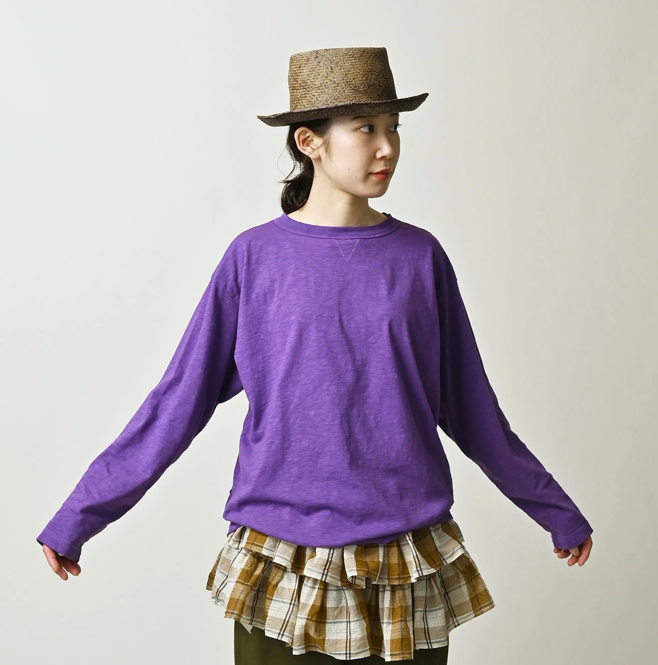 45R Umihiko 908 Long Sleeve T-shirt (Plant-Based Dye) - Image 11