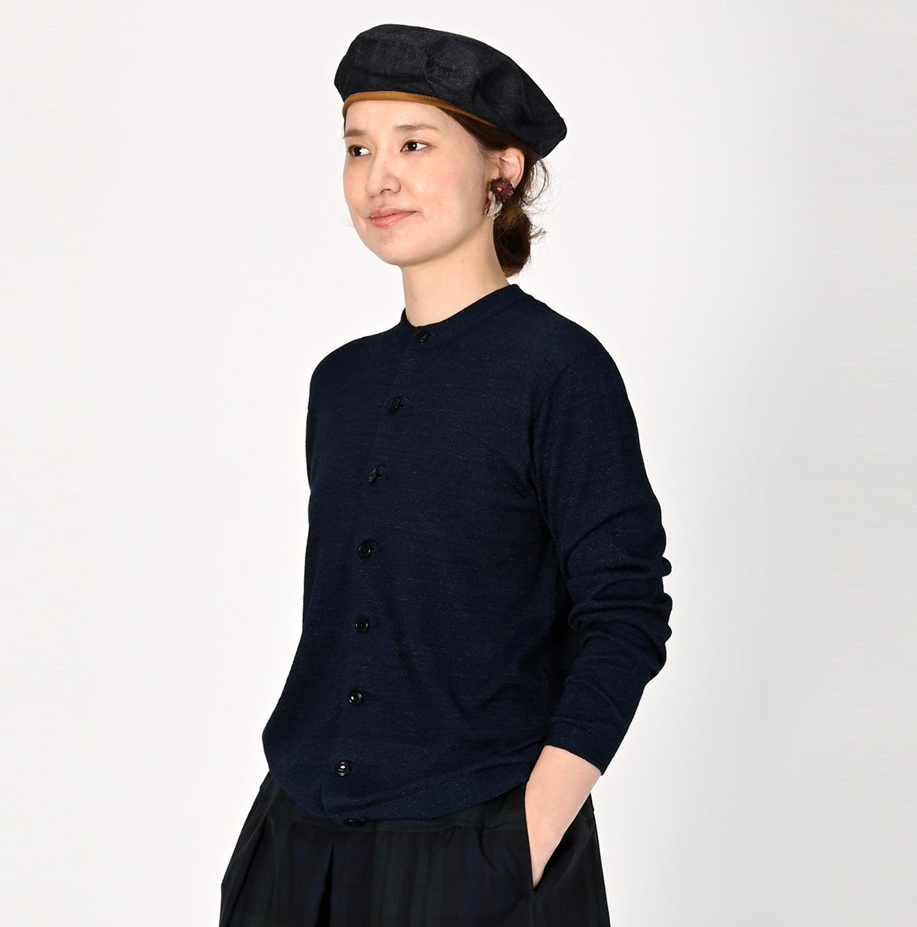 Indigo Super Gauze Wholegarment 908 Cardigan – 45R GLOBAL