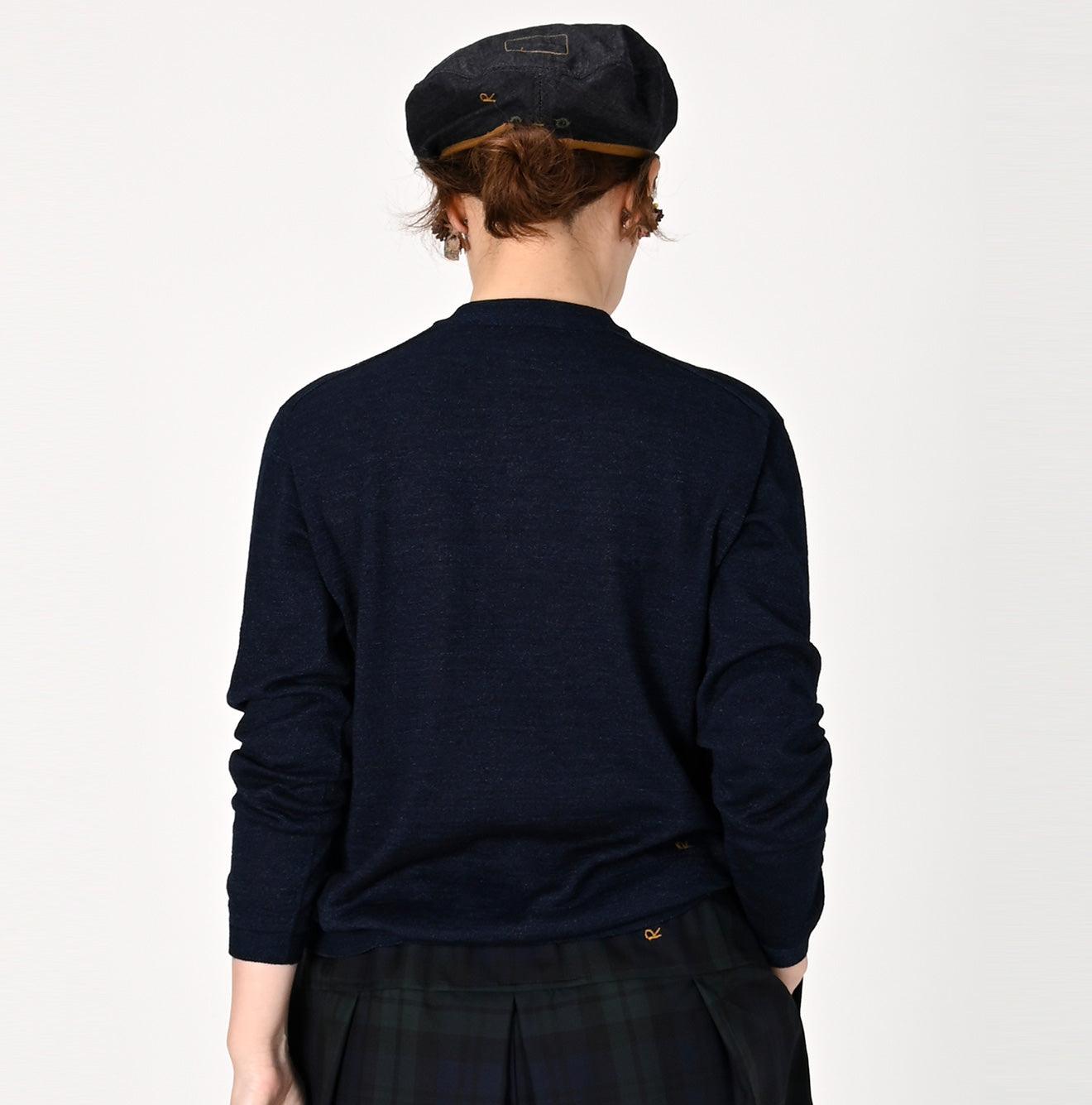 Indigo Super Gauze Wholegarment 908 Cardigan – 45R GLOBAL