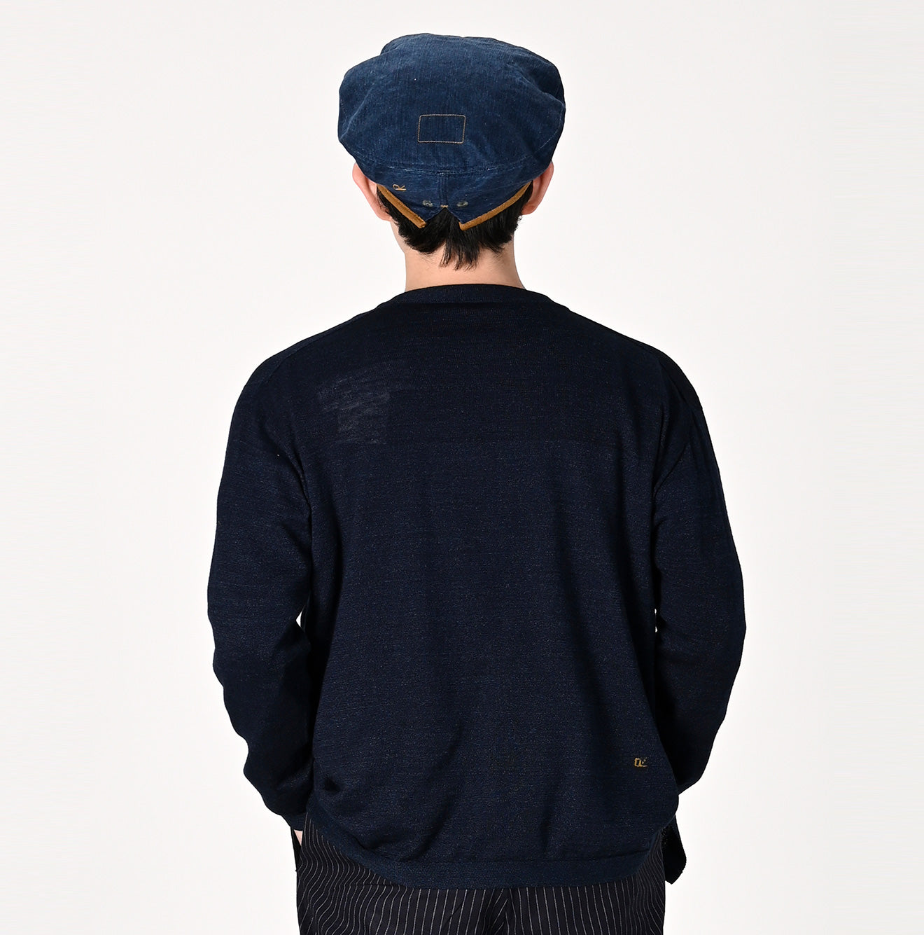 45R Indigo Super Gauze Wholegarment 908 Cardigan