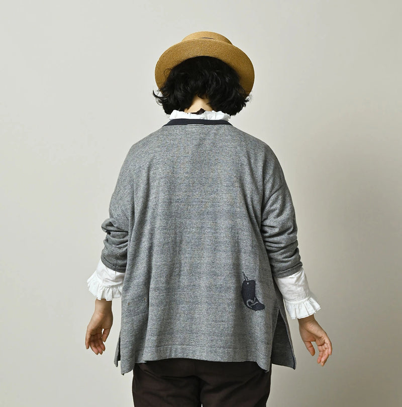 45R Jacquard Knit-sew 908 Big Slit Hiko - Image 8