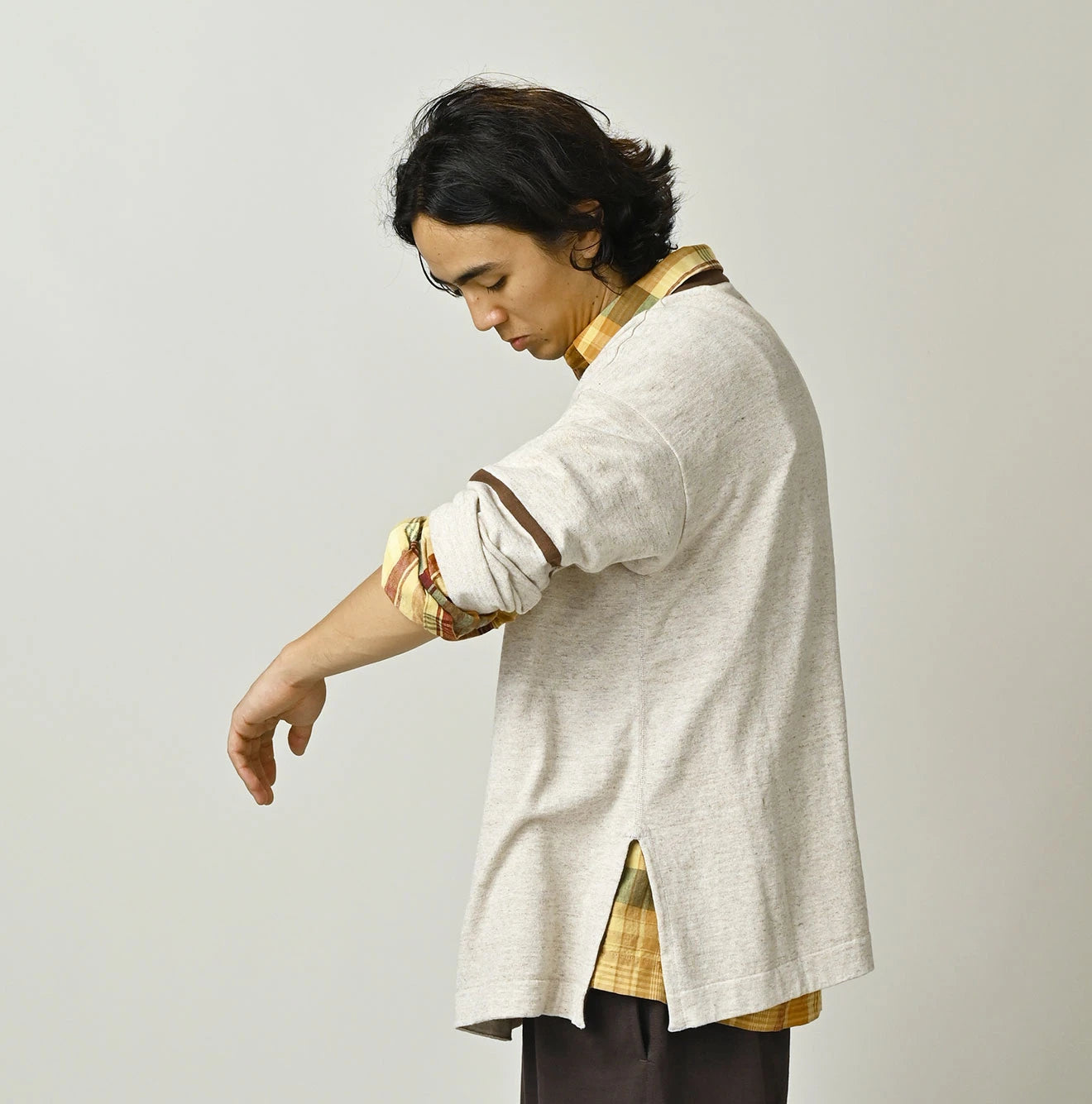 45R Jacquard Knit-sew 908 Big Slit Hiko - Image 10